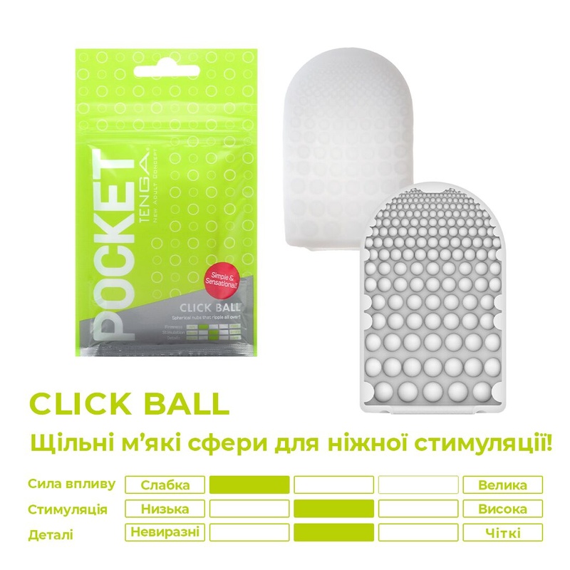 Мастурбатор TENGA Pocket Click Ball SO5595 фото