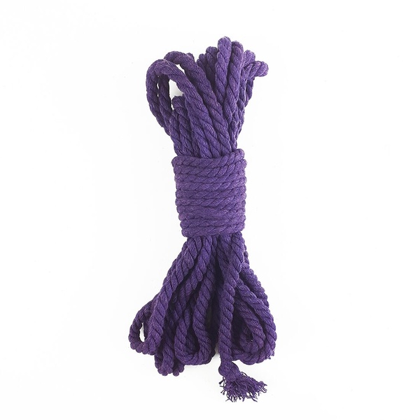 Бавовняна мотузка BDSM 8 метрів, 6 мм, колір лаванда SO5213 фото